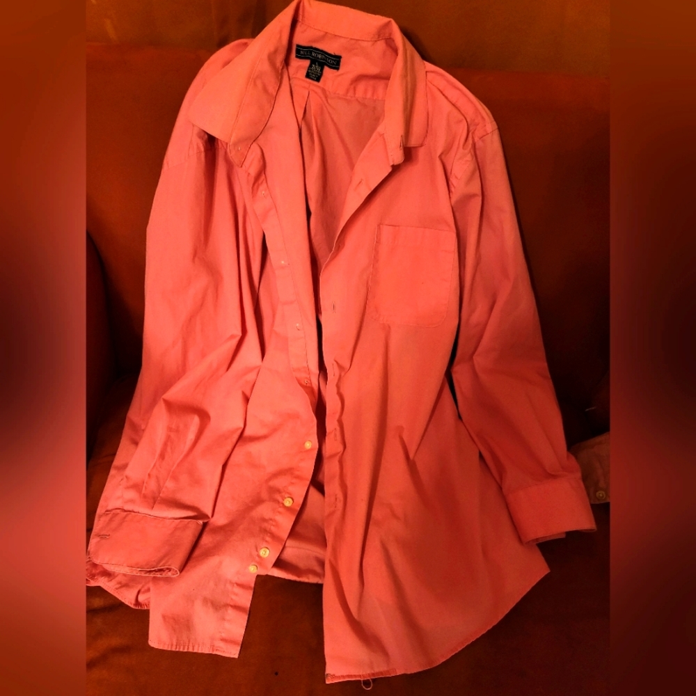 Mens pink button down